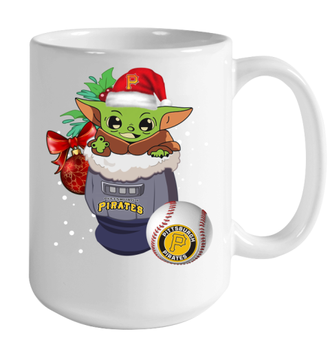 Pittsburgh Pirates Christmas Baby Yoda Star Wars Funny Happy MLB Color Changing Mug 15oz 2