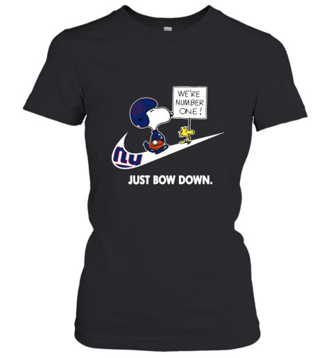 New York Giants Are Number One – Just Bow Down Snoopy Women's T-Shirt
