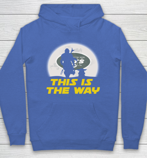 New York Jets NFL Football Star Wars Yoda And Mandalorian This Is The Way Hoodie 6