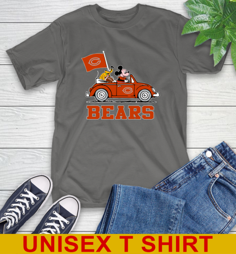 NFL Football Chicago Bears Pluto Mickey Driving Disney Shirt T-Shirt 8