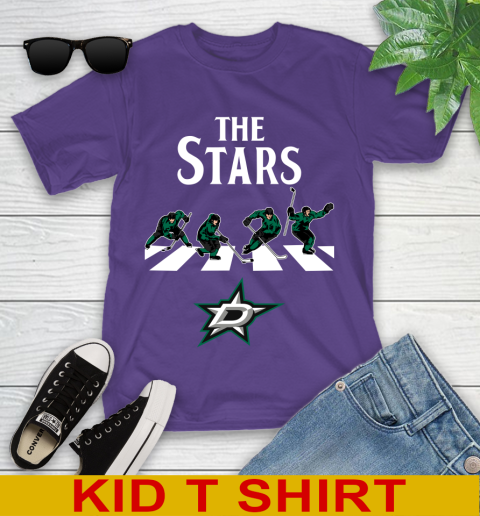 NHL Hockey Dallas Stars The Beatles Rock Band Shirt Youth T-Shirt 3