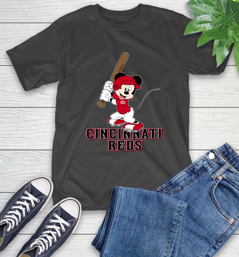 MLB Baseball Cincinnati Reds Cheerful Mickey Mouse Shirt T-Shirt