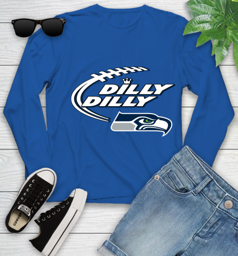 NFL Seattle Seahawks Dilly Dilly Football Sports Youth Long Sleeve 9