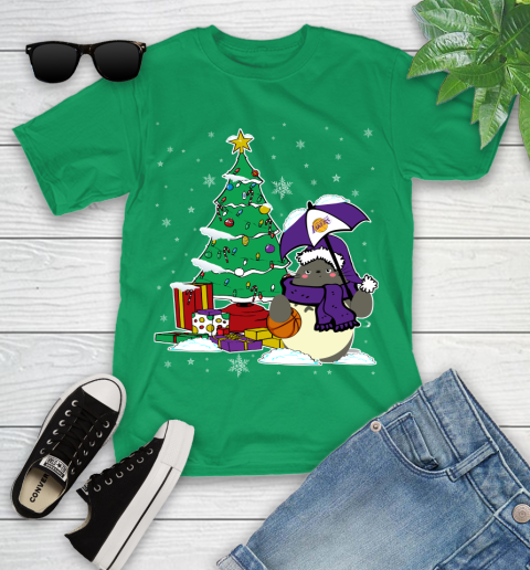 Los Angeles Lakers NBA Basketball Cute Tonari No Totoro Christmas Sports (1) Youth T-Shirt 8