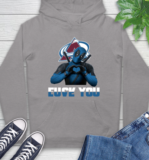 NHL Colorado Avalanche Deadpool Love You Fuck You Hockey Sports Hoodie 6