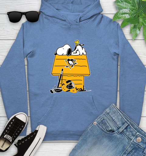 Pittsburgh Penguins NHL Hockey Snoopy Woodstock The Peanuts Movie Youth Hoodie 12