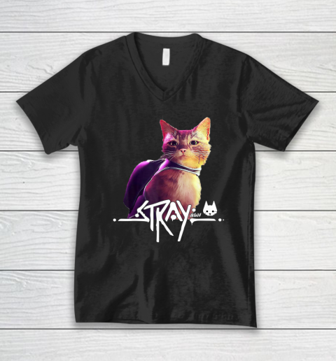 Strays CAT Game Video Gamer Lover Cats GAME V-Neck T-Shirt