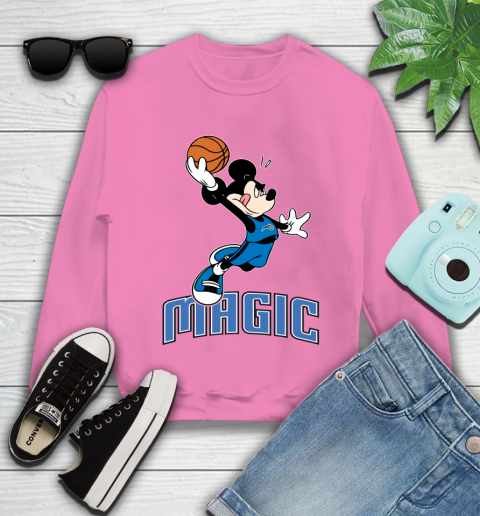 NBA Basketball Orlando Magic Cheerful Mickey Mouse Shirt Youth