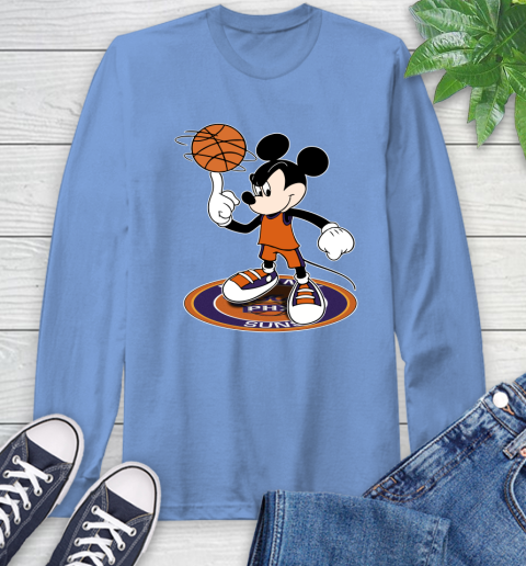 NBA Basketball Phoenix Suns Cheerful Mickey Disney Shirt Long Sleeve T-Shirt 12