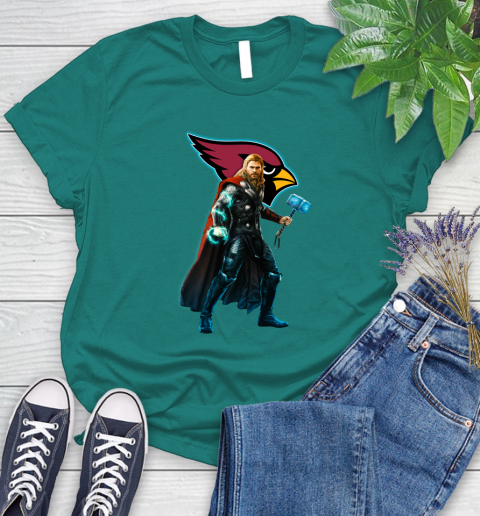 NFL Thor Avengers Endgame Football Arizona Cardinals Women's T-Shirt - Image 13