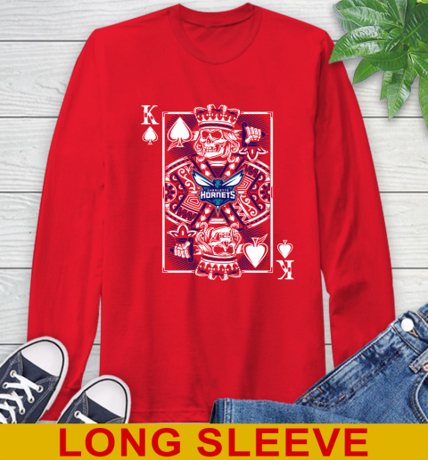 Charlotte Hornets NBA Basketball The King Of Spades Death Cards Shirt Long Sleeve T-Shirt 12