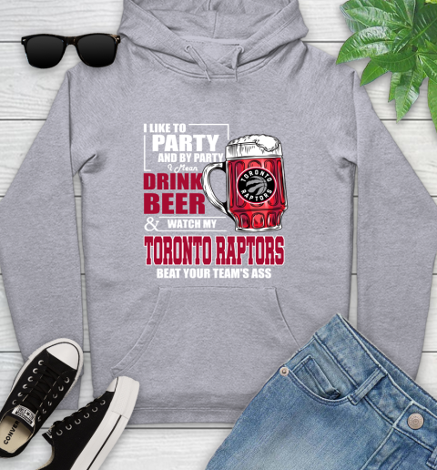 NBA Drink Beer and Watch My Toronto Raptors Beat Your Team's Ass Basketball Youth Hoodie 6