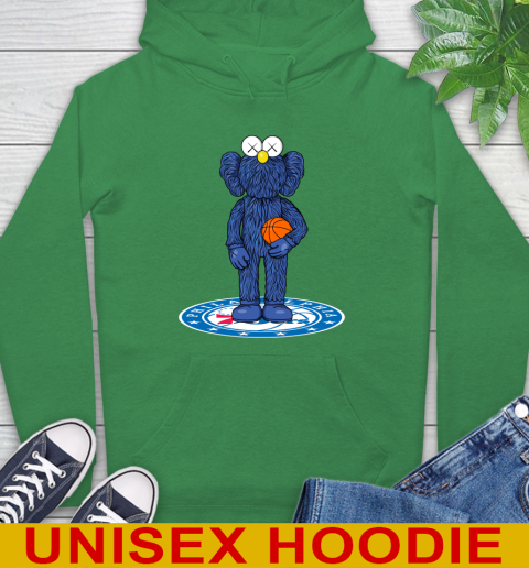 NBA Basketball Philadelphia 76ers Kaws Bff Blue Figure Shirt Hoodie 8