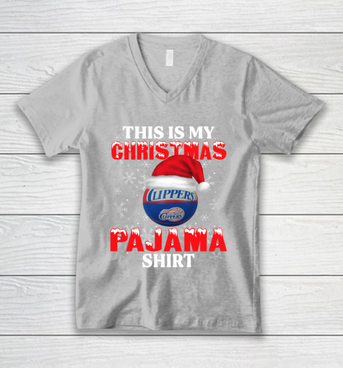 LA Clippers This Is My Christmas Pajama Shirt NBA V-Neck T-Shirt 3