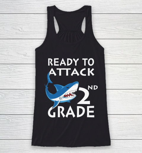 Back To School Shirt Ready to attack 2nd grade 1 Racerback Tank