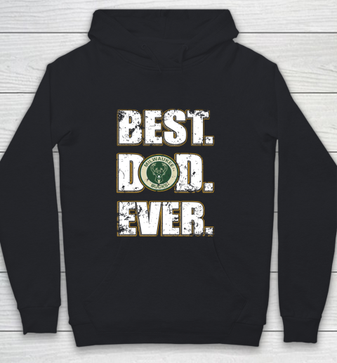 NBA Milwaukee Bucks Basketball Best Dad Ever Family Shirt Youth Hoodie