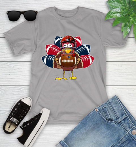 New England Patriots Turkey Thanksgiving Day Youth T-Shirt 4