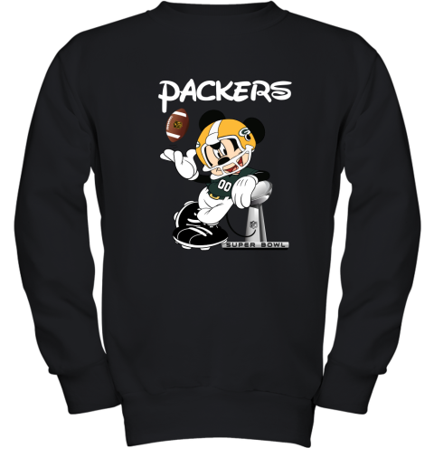 Mickey Packers Taking The Super Bowl Trophy Football Youth Sweatshirt