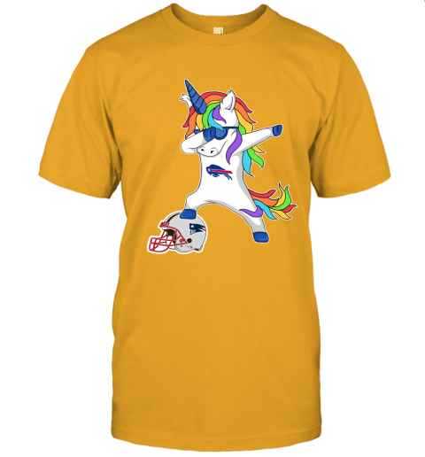 Football Dabbing Unicorn Steps On Helmet Buffalo Bills Unisex Jersey Tee