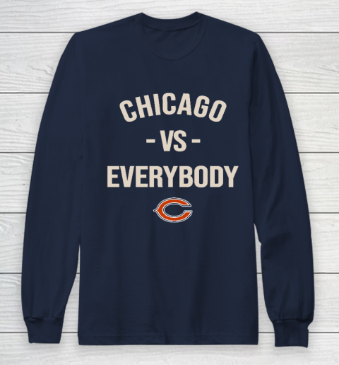 Chicago Bears Vs Everybody Long Sleeve T-Shirt - Image 3