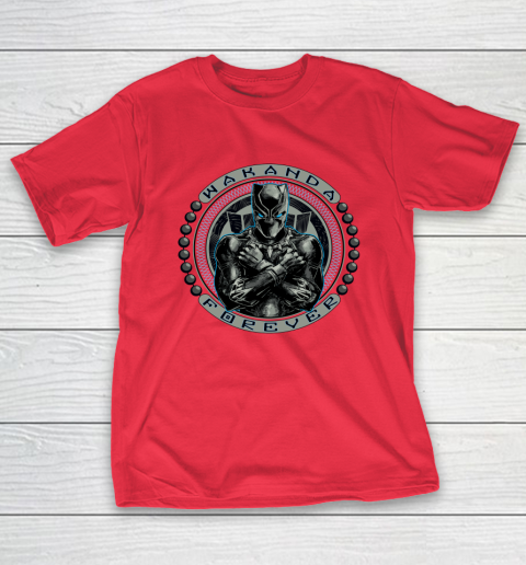For Fan Black Panther Circle Bead Logo T Shirt Tee For Sports