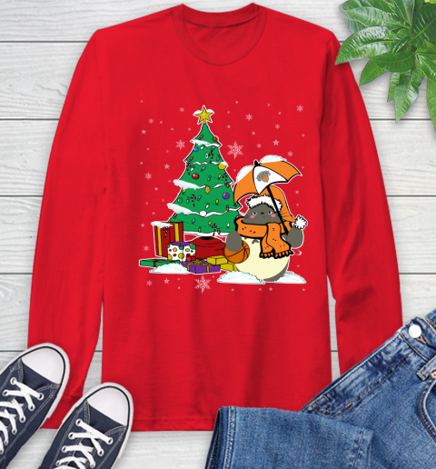 New York Knicks NBA Basketball Cute Tonari No Totoro Christmas Sports Long Sleeve T-Shirt 11