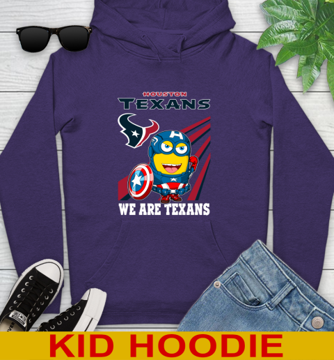 NFL Football Houston Texans Captain America Marvel Avengers Minion Shirt Youth Hoodie 5