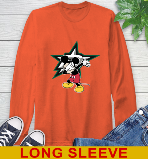 Dallas Stars NHL Hockey Dabbing Mickey Disney Sports Long Sleeve T-Shirt 5