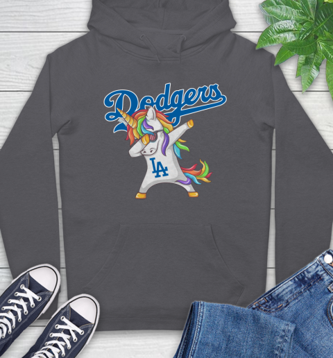 Los Angeles Dodgers MLB Baseball Funny Unicorn Dabbing Sports Hoodie 7