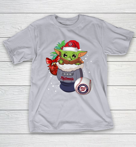 Washington Nationals Christmas Baby Yoda Star Wars Funny Happy MLB T-Shirt 7