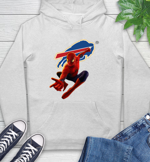Buffalo bills gray store hoodie with red buffalo
