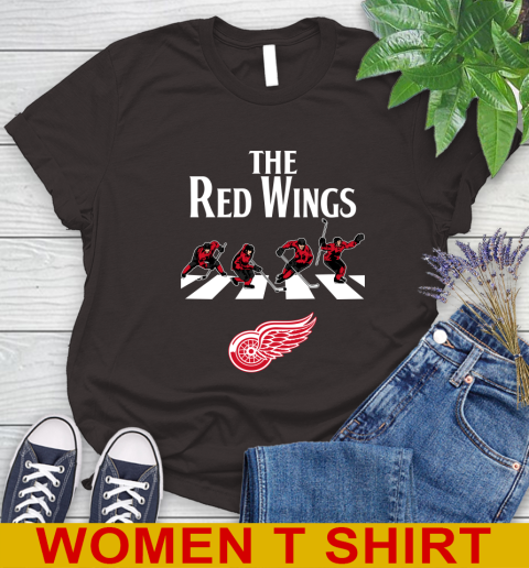 NHL Hockey Detroit Red Wings The Beatles Rock Band Shirt Women's T-Shirt 9