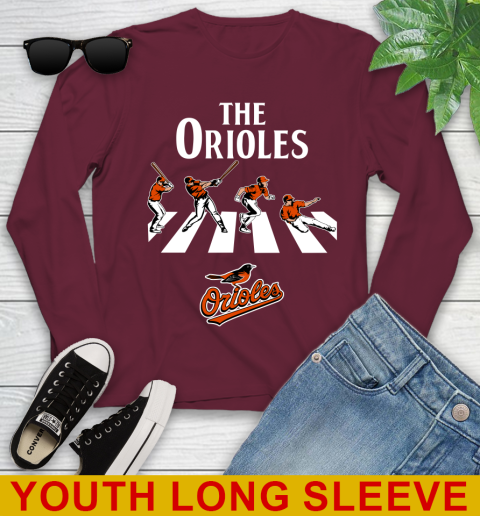 MLB Baseball Baltimore Orioles The Beatles Rock Band Shirt Youth Long Sleeve 6