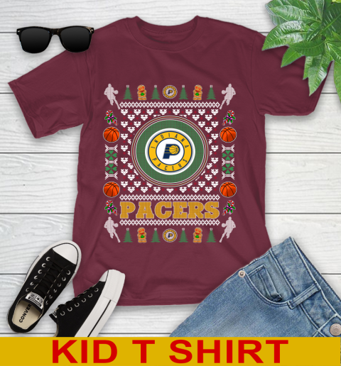 Indiana Pacers Merry Christmas NBA Basketball Loyal Fan Youth T-Shirt 5