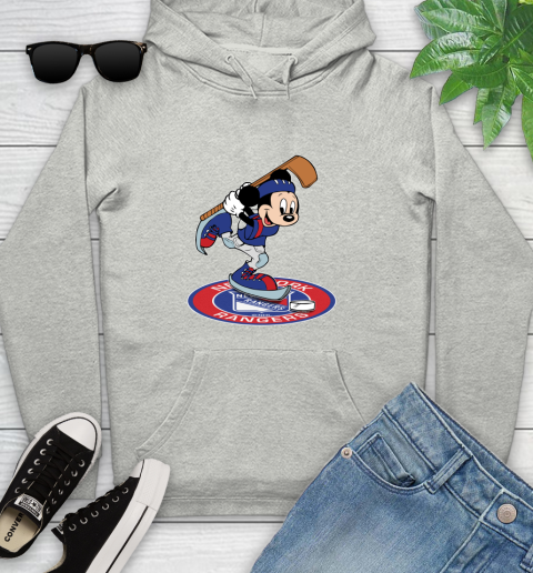 NHL Hockey New York Rangers Cheerful Mickey Disney Shirt Youth Hoodie 2