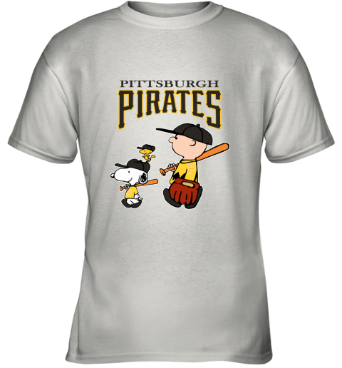 Pittsburgh Steelers Let's Play Baseball Together Snoopy MLB Youth T-Shirt