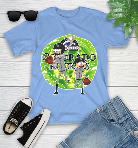 MLB Colorado Rockies Rick And Morty Baseball Sports Youth T-Shirt 11