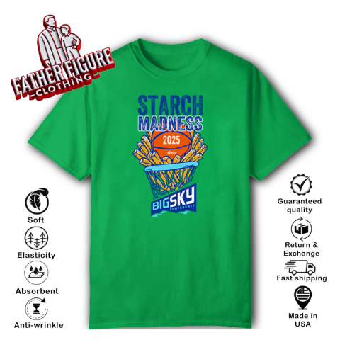 8mr0 starch madness big sky conference 2025 classic t shirt 2 front irish green