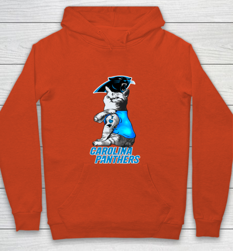 NFL Football My Cat Loves Carolina Panthers Youth Hoodie 3