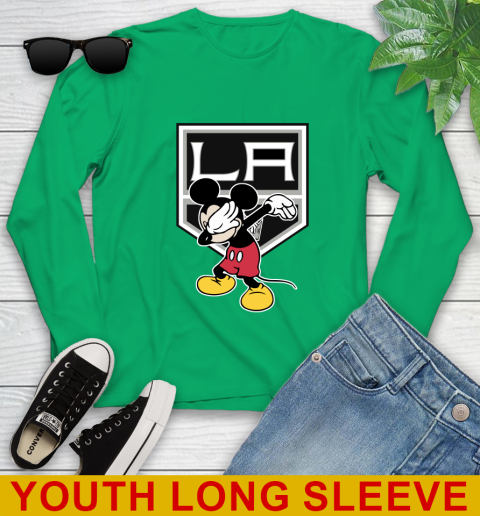 Los Angeles Kings NHL Hockey Dabbing Mickey Disney Sports Youth Long Sleeve 7