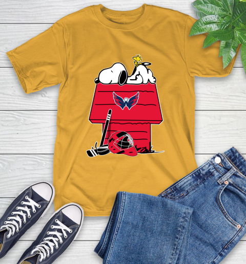 Washington Capitals NHL Hockey Snoopy Woodstock The Peanuts Movie T-Shirt 3