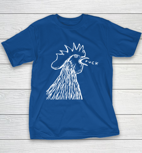 Funny Chicken Rooster Saying FUCK Youth T-Shirt 6