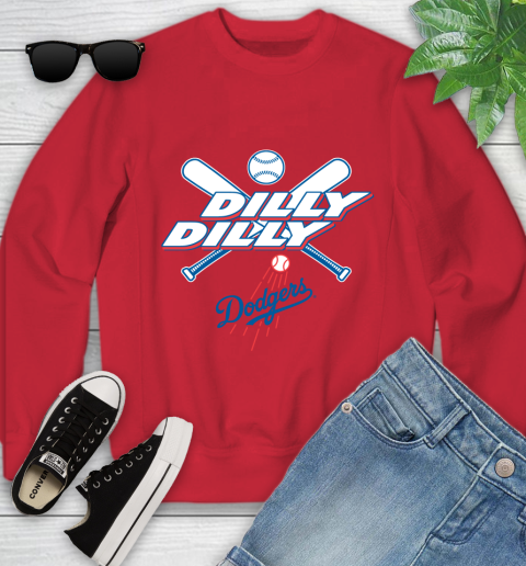 MLB Los Angeles Dodgers Dilly Dilly Baseball Sports Youth Sweatshirt 9