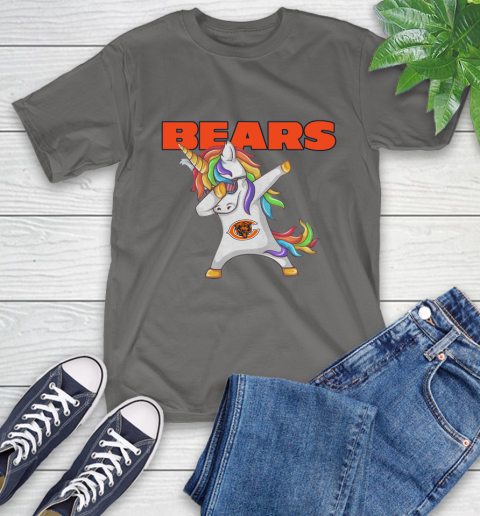 Chicago Bears NFL Football Funny Unicorn Dabbing Sports T-Shirt 9