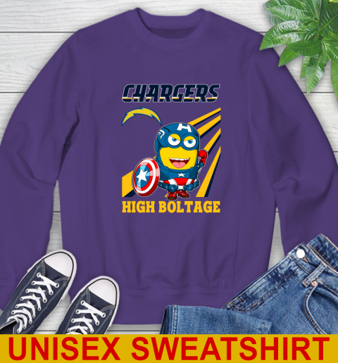 NFL Football Los Angeles Chargers Captain America Marvel Avengers Minion Shirt Sweatshirt 4
