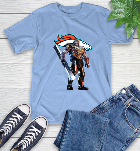 NFL Thanos Gauntlet Avengers Endgame Football Denver Broncos T-Shirt 11