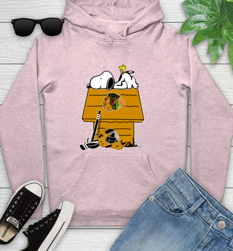 Chicago Blackhawks NHL Hockey Snoopy Woodstock The Peanuts Movie Youth Hoodie 10