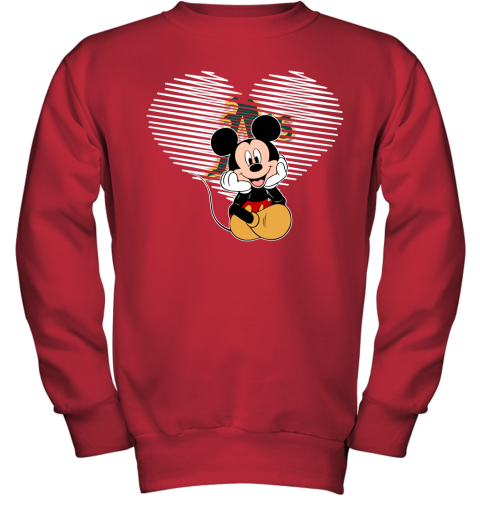 MLB Oakland Athletics The Heart Mickey Mouse Disney Baseball T Shirt nlLQGVYZN4B youth sweatshirt 47 95 151514 front red