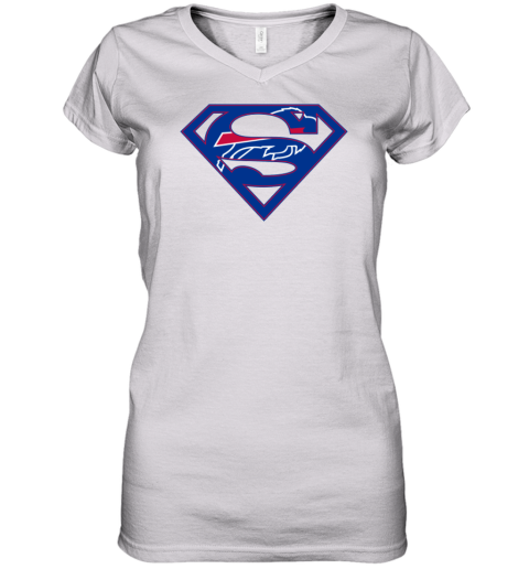 Buffalo Bills Superman S Women's V-Neck T-Shirt