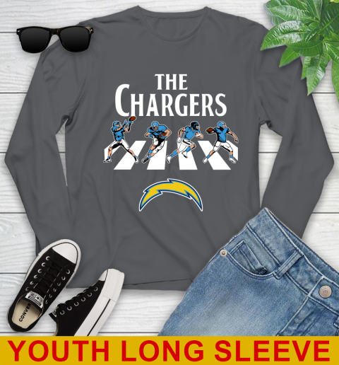 NFL Football Los Angeles Chargers The Beatles Rock Band Shirt Youth Long Sleeve 9